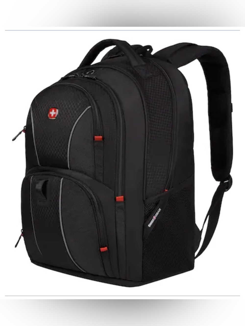 SwissGear Black Everyday ScanSmart Backpack with Multiple Pockets